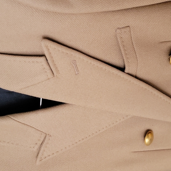 Saint laurent tan wool long pea coat F34 - Picture 5 of 16